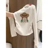 Camiseta de Manga Larga para Mujer 2026 Nuevo Diseño Único de Hombro Recto Algodón Puro, Camiseta Básica Ajustada que Ceñe la Cintura para Otoño