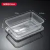 Caja Desechable para Comida Rápida, Caja de Empaque Transparente de Grado Alimenticio con Tapa, Caja Rectangular para Llevar, Caja para Frutas, Caja para Barbacoa, Caja para Pasteles