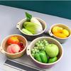 Tazón para Lavar Verduras de Doble Capa Cesta de Drenaje Artefacto de Drenaje de Cocina Hogar Multifuncional Plástico Redondo Cesta de Drenaje Cesta de Frutas