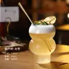 Copa de cóctel transparente de borosilicato alto con forma de calabaza, copa Haibo, vaso de vidrio resistente a altas temperaturas, vaso para bebidas, vaso para jugo, vaso para bebidas frías