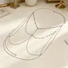 Cadena Corporal de Múltiples Capas con Lentejuelas Transfronteriza Europea y Americana, Cadena para el Pecho y Cadena para el Hombro Sexy Todo en Uno para Mujer, Accesorio de Vestuario Estilo Chica Atrevida para Fiesta