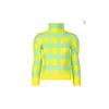 Miyake Counter Nueva Yo Serie Plegada Camiseta de Manga Corta de Cuello Alto para Mujer Top Ligero de Punto para Mujer Ropa para Mujer