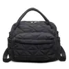 Mochila de algodón con costura de rombos transfronteriza, mochila unisex nueva, bolsa escolar para estudiante universitario, bolsa versátil, bolsa casual para el día a día