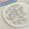 Contas de Concha Coloridas Acrílicas Bicolores com Furo Reto Galvanizadas a UV, Contas Soltas de Concha Iridescentes com Furo Passante, Acessórios de Miçangas para Corrente de Celular DIY