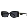 Gafas de sol de pasarela cuadradas estrechas de tendencia retro moderna de comercio exterior Gafas de sol de disparo callejero europeo y americano INS transfronterizas LH136