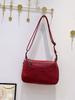 Bolso casual de piel de vaca de primera capa para mujer, bandolera de un solo hombro, moda simple para dama, bolso de mano con múltiples compartimentos, tipo concha, práctico