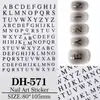 Pegatinas para Uñas con Letras Mayúsculas en Inglés Planas Adhesivas 26 Letras Inglesas Pegatinas para Uñas DIY Decoraciones Dh571