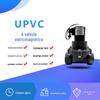 Válvula solenoide ZCF-U de rosca interna em CPVC 4 pontos 6 pontos 1 polegada válvula solenoide anticorrosiva para ácido fraco álcali fraco válvula de água