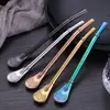 Pajita de Acero Inoxidable 304 Pajita Cuchara para Yerba Mate Cuchara Creativa para Café Cuchara para Remover Estilo Occidental Se Puede Grabar con Láser con Logo Vajilla