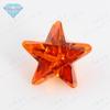 Anel de pentagrama de zircônia laranja joia de Hong Kong superfície pedra nua estrela Wuzhou gema CZ artificial diamante nu