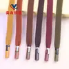 Cordón Plano de Poliéster-Algodón de 1.0 cm, Cordón para Sudadera Casual, Cordón de Cintura Colorido, Set con Cascabel Metálico Colgante, En Stock