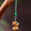 Sândalo Verde Esculpido Personalizado Pingente de Ovelhinha Acessórios Animais Pequenos Fofos de Madeira DIY Joias Pingente de Chaveiro