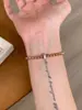 Pulseira de Corrente Estilo Minimalista Tendência com Diamantes Brilhantes, Acessório Versátil para Dropshipping