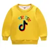 Outono e Inverno TikTok Infantil Novo Roupa Infantil Meninos e Meninas Suéter com Forro de Lã Casaco Espesso de Camada Dupla Top