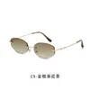 Gafas de Sol Sin Marco de Moda 8892 para Mujer, Gafas de Sol Metálicas de Alta Gama Y2K Ojo de Gato para Hombre, Protección UV