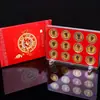 Doce Artesanías de Lámina de Oro del Zodiaco Adornos Monedas Conmemorativas del Zodiaco de Año Nuevo Artesanías de Lámina de Oro Adornos Venta al por Mayor