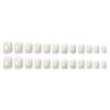 D672-Blanco Leche Temperamento Armadura Ropa Corto Color Sólido Parche de Manicura Explosiones Parche de Uña Postiza Venta al por Mayor Blanco Simple