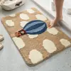 Alfombra de Imitación Cachemir con Animales Lindos de Dibujos Animados, Tapete Decorativo para Sala de Estar, Tapete Absorbente para Puerta de Baño, Tapete para Suelo de Entrada