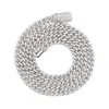 Corrente Cubana Estilo Europeu e Americano 6mm Linha Única Cobre Inlaid Diamante Moissanite Formato de Diamante Colar Masculino Acessório de Marca Tendência Venda Quente Transfronteiriça