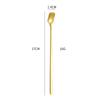 Acero Inoxidable 304 Cuchara de Mango Largo con Cabeza Cuadrada Cuchara Dorada para Hielo Cuchara para Café Cuchara para Miel Regalo a Mano Cuchara de Acero Inoxidable Vajilla