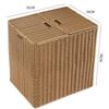 Cesta de Almacenamiento, Cesta para Ropa Sucia, Cesta de Mimbre Tejido para Ropa Sucia con Tapa, Caja Grande de Almacenamiento para Artículos Varios, Cesta Tejida de Plástico