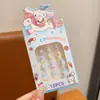 Lindas Pegatinas para Uñas Sanrio para Niños, Pegatinas de Uñas Desgastables, Parches para Uñas de Kuromi, Juguetes de Dibujos Animados para Niños