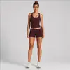 Conjunto de ropa de yoga transfronterizo, chaleco deportivo ajustado de secado rápido, conjunto de fitness para correr al aire libre, Pilates para mujer