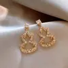 Qingtao Xi Ying Arete de Perla Estilo Coco Francés Aretes Diseño de Nicho Sentido de Diseño Aretes de Lujo Ligero Venta al por Mayor