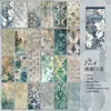 Papel de Material Yanji - Série Anos Manhados - Base de Papel para Decoração DIY de Diário Longo Vintage, 24 Folhas em 4 Designs