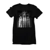 T-shirt de Verão de Manga Curta com Gola Redonda Transfronteiriça Estampa Grande Top Padrão High Street Gótico Dark Roupa Streetwear Y2K