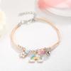 Pulsera creativa popular 2024 femenina de dibujos animados tejida cerámica directo de fábrica novias pareja estudiante pequeño regalo joyería