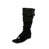 Botas fio dental da moda 2026 novo modelo, de sola grossa, que aumentam a altura, botas western cowboy de salto bloco, sandálias fio dental, botas curtas femininas