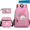 3D Novo Produto Impresso Periférico Sanrio MeloDy Mochila Bolsa Escolar Estojo de Lápis Bolsa de Ombro Conjunto de Três Peças