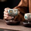 Rotación de 360 grados de taza maestra plateada tiempo para té taza de té caja de regalo para líderes ancianos amigos Festival de Medio Otoño regalo