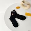 Calcetines calcetines de media caña para mujer Otoño Nuevo estilo universitario japonés oso de peluche marrón rayas verticales otoño e invierno estilo coreano calcetines de mujer moda