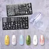 Placa de Carimbo para Nail Art Transfronteiriça Conjunto de Carimbos Nailtransfer Salão de Unhas Mesmo Estilo Impressão por Transferência Fabricante Atacado