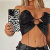Moda Europeia e Americana Estilo Ins 2026 Verão Novo Tomara-que-caia Sexy Slim-Fit