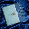 Caderno A5 Business Espessado Conjunto com Caixa de Presente Caderno para Reunião de Escritório Diário Simples com Logo Imprimível