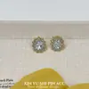 Conjunto de Collar y Aretes Dorados Completamente Incrustados de Diamantes Estilo Palacio Retro para Mujer, Cadena para Clavícula de Moda Retro de Gama Alta para Vestido de Noche