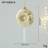 Novo Pingente de Plástico com Glitter Dourado Desenho Animado Decoração de Árvore de Natal Janela