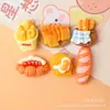 Juguetes de Comida de Simulación Accesorios de Resina Dibujos Animados Lindos Pegamento de Crema Kit de Materiales de Decoración DIY Postres Miniatura Pan Hamburguesas