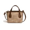 Bolso de mano de gran capacidad para mujer, estilo coreano, primavera 2024, nuevo bolso de hombro con texto, tipo cubo, bolso cruzado informal de moda.