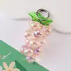 Chaveiro Pingente Criativo Transparente de Acrílico em Forma de Cacho de Uva Corrente de Celular de Uva de Cristal Fresco Pequeno Presente Venda por Atacado