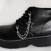 Cadena de zapato de doble capa con estrella de amor y perla, estilo dulce y fresco, colgante de estrella de cinco puntas, accesorios para tacones, botas Martin, zapatos de lona