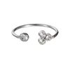 Anillo Abierto Minimalista de Moda Exquisito Incrustado de Diamantes Estilo Ins de Nicho Tendencia Anillo de Gama Alta Venta al por Mayor