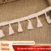 Acessórios de renda de borla de vassoura materiais artesanais toalha de mesa pingente com fileira de vassoura barba cortina tecido decorativo