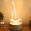 Lámpara de mesa con luz nocturna 3D, luminosa, para dormitorio, lámpara de noche, lámpara de ambiente de chica famosa de Internet, LED, decoración nórdica creativa