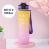 Taza de Agua Deportiva Lightning Sample de Plástico Gran Capacidad 1L para Exteriores Color Degradado con Popote Taza Espacial Taza de Agua Popular