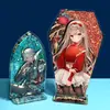 Chaveiro acrílico com areia movediça personalizado anime periférico DIY laser areia mista corte de diamante transparente chaveiro pingente