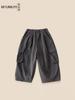 Ropa Infantil Estilo Coreano 2026 Otoño Nuevo Pantalones Cargo Elegantes con Múltiples Bolsillos para Niños Casual Algodón Puro Pantalones Largos a la Moda